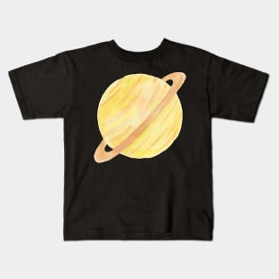 Saturn Planet Watercolor Kids T-Shirt